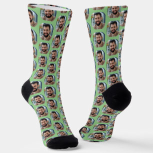 Chaussette Photo de copine pour Girfriend mignonne Sage Green