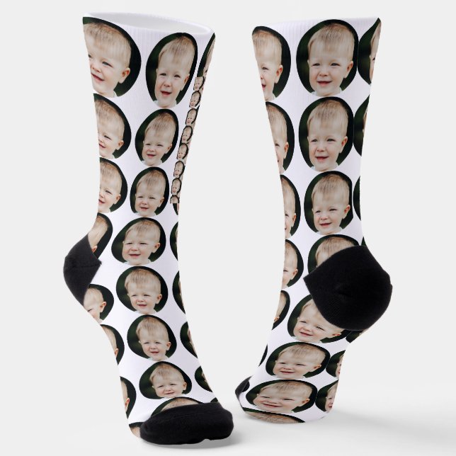 Chaussette Photo de tête Motif classique (Angulaire)