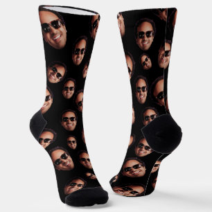 Chaussette Photo de visage personnalisée amusante