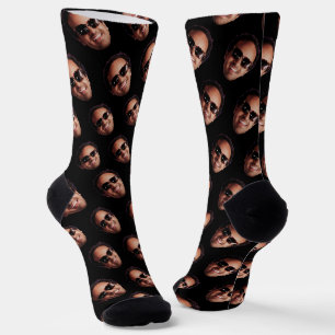 Chaussette Photo de visage personnalisée amusante