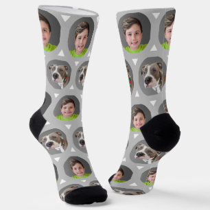Chaussette Photo Deux Photo Enfant ou Animaux de compagnie Gr
