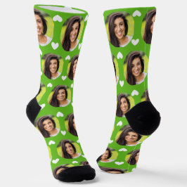 Chaussette Photo Girlfriend For Boyfriend Green