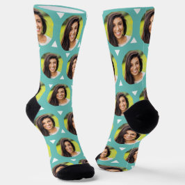 Chaussette Photo Girlfriend pour Boyfriend mignonne Turquoise