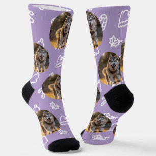 Chaussette Photo personnalisé - Célébration d'hiver