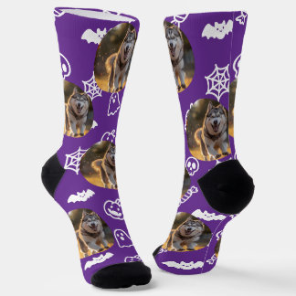 Chaussette Photo personnalisé Halloween - Gribouillages