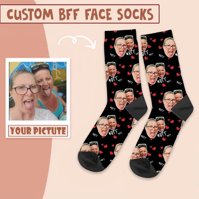 Chaussette Photo personnalisée des meilleurs amis - Face sur  (Créateur téléchargé)