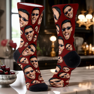 Chaussette Photo Personnalisée Du Visage Drôle Sur Toutes Les
