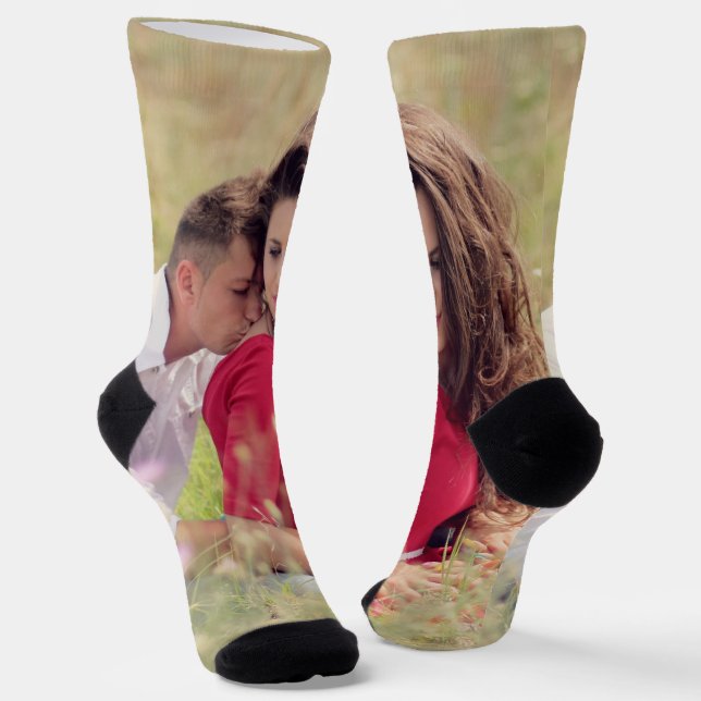 Chaussette Photo personnalisée en couple (Angulaire)