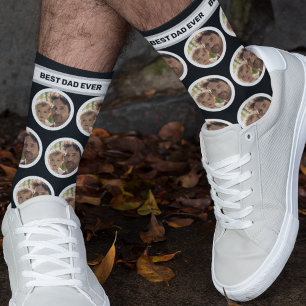 Chaussette Photo personnalisée Meilleur papa jamais Fête des