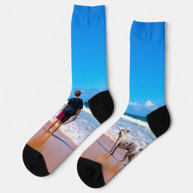 Chaussette Photo personnalisée Votre Famille Chaussettes Anim (Gauche)