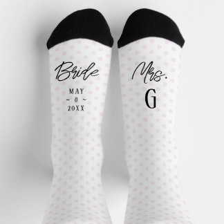 Chaussette Photo Pink Custom Bride