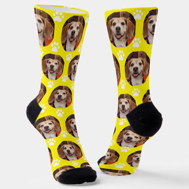 Chaussette Photo pour animal de compagnie et Empreintes de pa (Angulaire)