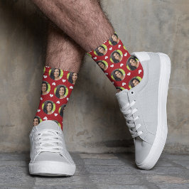 Chaussette Photo rouge de Girlfriend For Boyfriend Hearts