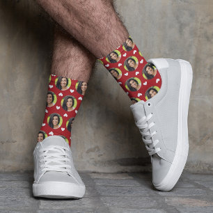 Chaussette Photo rouge de Girlfriend For Boyfriend Hearts