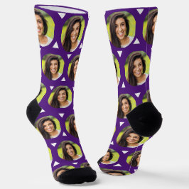 Chaussette Photo violette de Girlfriend pour copain mignon