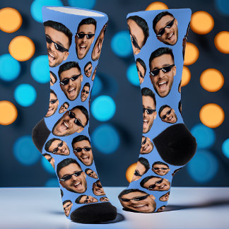 Chaussette Photo Visage Drôle Personnalisé Sur Chaussettes Ci