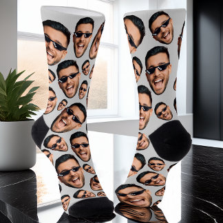 Chaussette Photo Visage Funny Personnalisé Sur Chaussettes gr