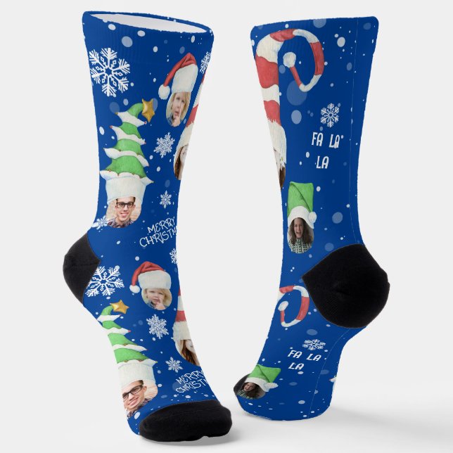 Chaussette Photos amusantes Joyeux Noël Nouveauté (Angulaire)