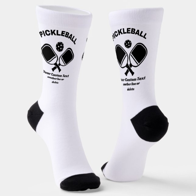 Chaussette Pickleball Club Pickleball Paddle & Ball Custom (Angulaire)