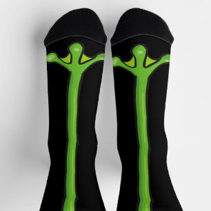 Chaussette Pieds de grenouille verte amusante Fête d'Hallowee