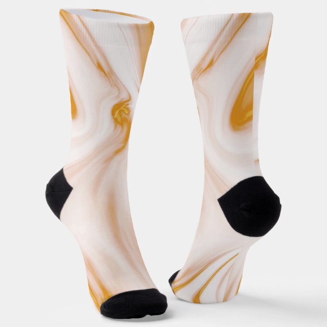 Chaussette Pierre en marbre blanc et or (Angulaire)