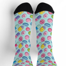 Pilules souriantes amusantes CPhT Chaussettes de p