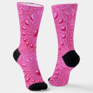 Chaussette pink abstract print