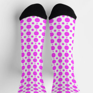 Chaussette Pink Polka Dot Retro Style Chaussettes Folles