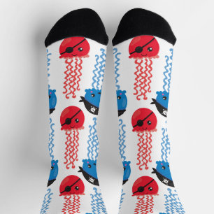 Chaussette Pirate Jellyfish, Motif de méduses, Sea Animaux