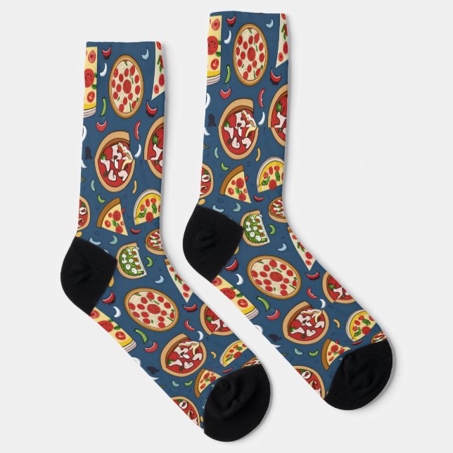 Chaussette Pizza Pattern Unisex Crew Sock (Droite)