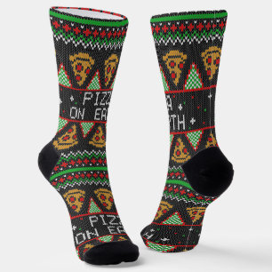 Chaussette Pizza Ugly Christmas Sweat