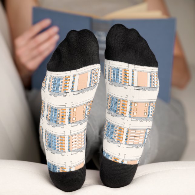 Chaussette Plan d'architecture moderne  (Fond)