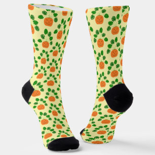 Chaussette Plante de la Monstera d'Halloween en Citrouille