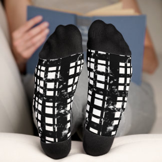 Chaussette Plaqué noir et blanc avec des chaussettes d'équipa