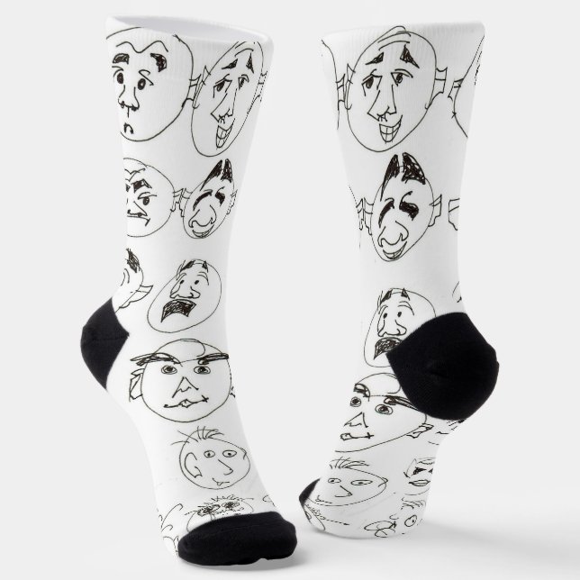 Chaussette Plusieurs visages (Angulaire)