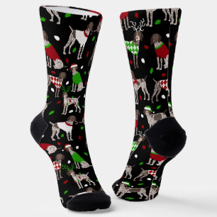 Chaussette Pointeur court allemand de Noël