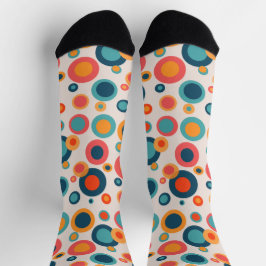 Chaussette Points Abstraits colorés