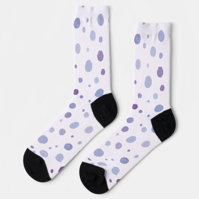 Chaussette points noirs peints à la main (Gauche)