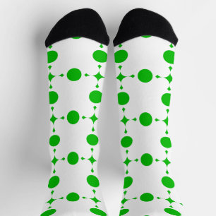 Chaussette Pois verts, Motif à points Polka, points, pointill