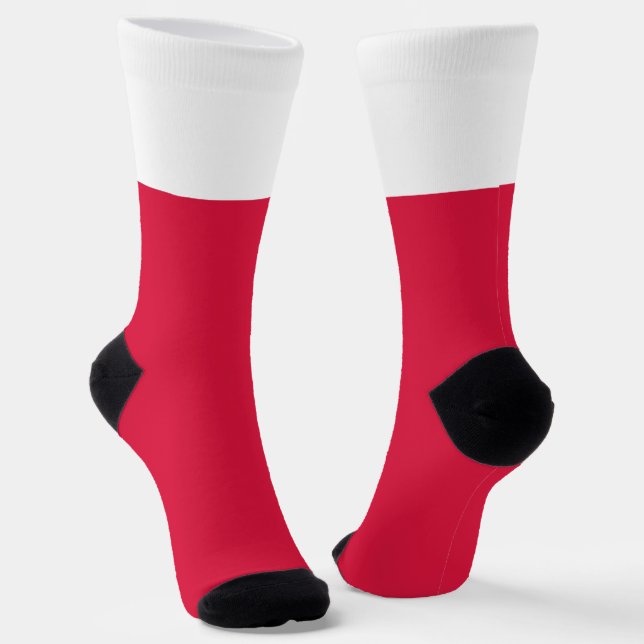Chaussette Pologne Drapeau Fun Patriotique Polonaise Fierté N (Angulaire)