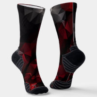 Polygonal, noir et rouge