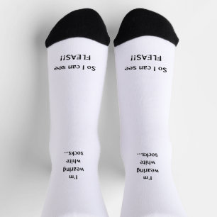 Chaussette "Portant Des Chaussettes Blanches Pour Voir Les Fl