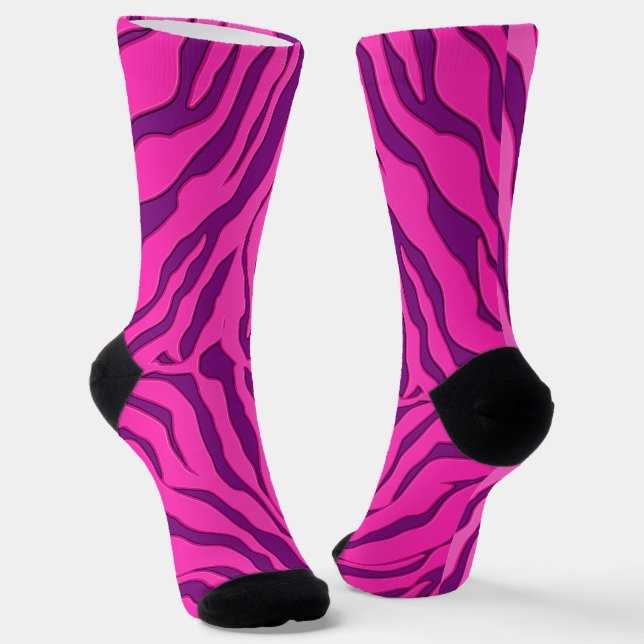 Chaussette Poster de animal Des Tiges Violet Et Rose (Angulaire)