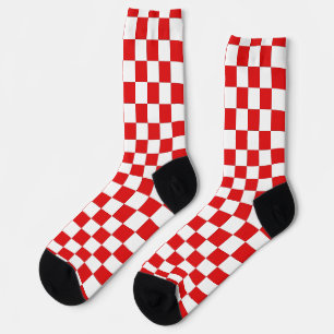 Chaussette Pour les amateurs de Croatie Motif damier à la mod