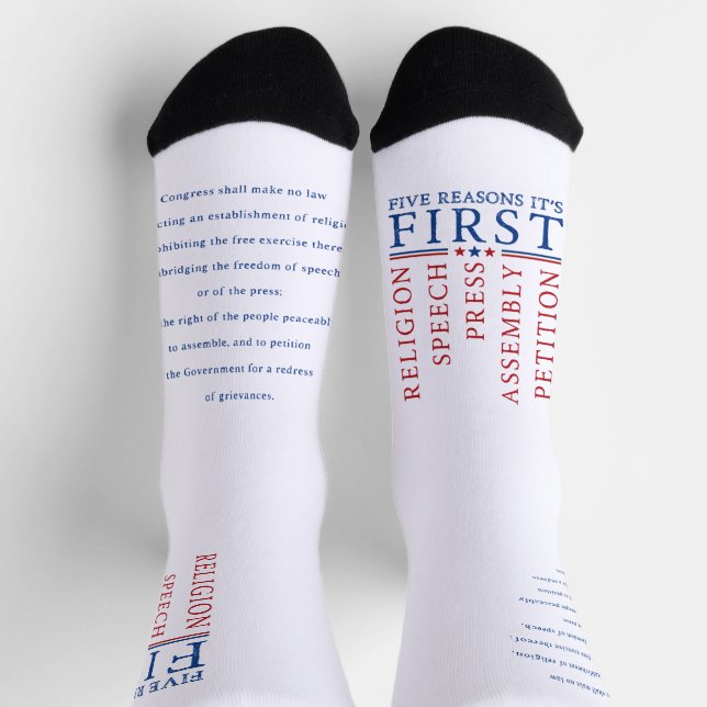 Chaussette Premier amendement Manifestation pour la liberté d (Haut)