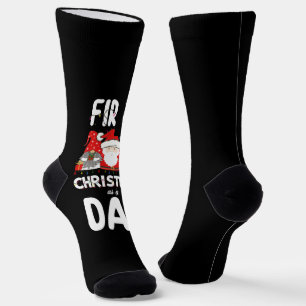 Chaussette Premier Noël Comme Papa Famille Vacances Enfants