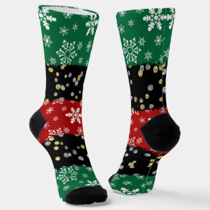Chaussette Premium Crew Flocons de Neige Et Diaman