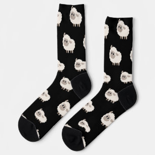 Chaussette Pretty pet pattern Black and white