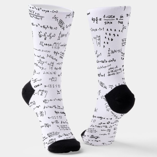 Chaussette Professeur enseignant équations de formule mathéma (Angulaire)