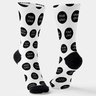 Chaussette Professionnel Personnalisé Logo Entreprise Blanc